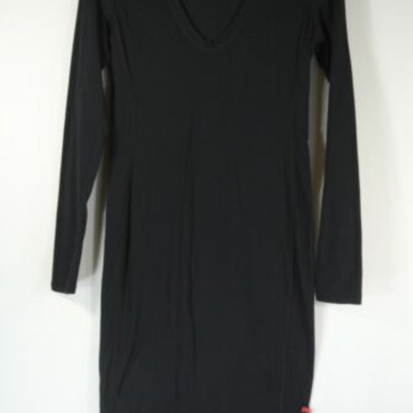 JAMES PERSE Los Angeles Black Raglan 3/4 Sleeve T-Shirt Dress - Picture 6 of 10